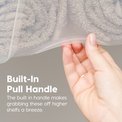 Clear Stackable Plastic Storage Bins with Secure Lids, 5.75qt, 10 Pack