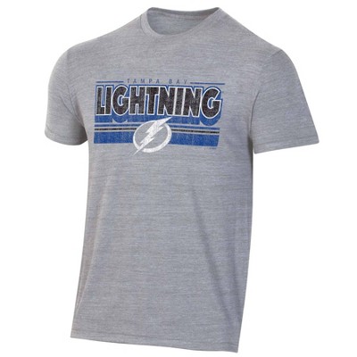 Men's Tampa Bay Lightning Tri-Blend Shoulder Patch Logo Tee Small