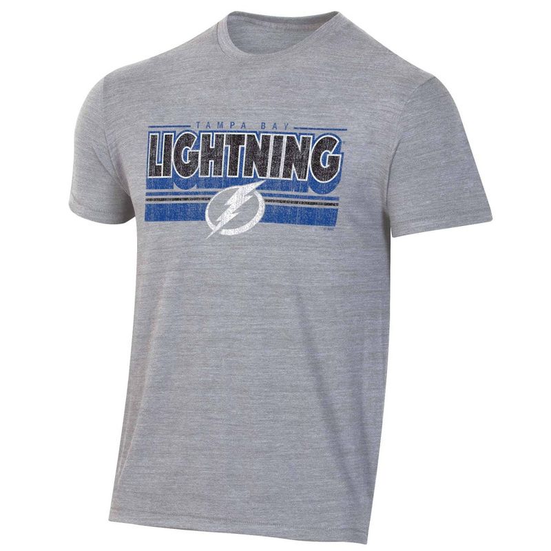 NHL Tampa Bay Lightning Men&#39;s Short Sleeve Tri-Blend T-Shirt, 1 of 4