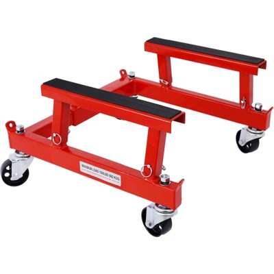 VisioGear Motorcycle Engine Cradle Dolly, 1500lbs Maximum Tongue Weight Capacity, Red, 18"*20"*12"