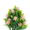 Unique Bargains Artificial Plants 17-Bud Square Pot Plum Blossom Arrangement Plastic 2.95"x2.95"x8.27" 1 Pcs - 4 of 4