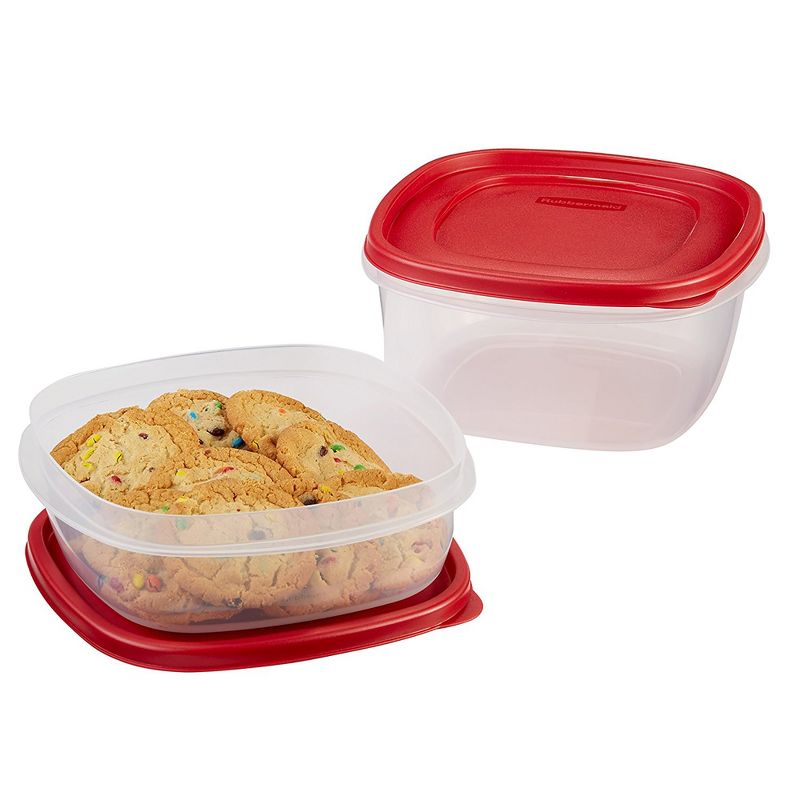 Rubbermaid 4pc Easy Find Lids Food Storage Containers Red, 5 of 8
