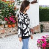 Anna-Kaci Women's Leopard Print Long Sleeve Cuffed Sweater - 4 of 4