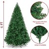 6ft Premium Artificial Christmas Tree Pine Hinged Xmas Tree W/1000 Branch Tips & Metal Stand - 2 of 4