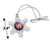 Williams College Primary Logo Metal Snowflake Christmas Tree Holiday Ornament - 3 of 3