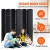 VEVOR 6 Panel Room Divider, Hand-Woven Folding Privacy Screens with Hinges, Portable and Freestanding Partition Room Dividers and Wall Divider,Black - 3 of 4