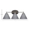 Toltec Lighting Capri 3 - Light Vanity in  Brushed Nickel with 7" Gray Matrix Shade - 2 of 2