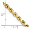 Black Bow Jewelry 4mm 14K Yellow Gold Diamond Cut Hollow Rope Chain Necklace - 2 of 4
