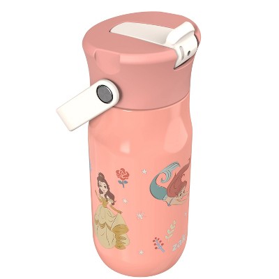 Zak Designs 14oz Princess Stainless Steel Vacuum Harmony Straw Water Bottle Purple