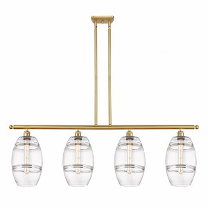 Vaz - 4 Light Stem Hung Island In Industrial Style-10.38 Inches Tall and 48 Inches Wide - 1 of 1