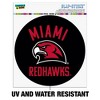 Miami University RedHawks Automotive Car Window Locker Circle Bumper Sticker - 2 of 4