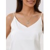 cheibear Women's Satin Cami Top Silky Strap Lounge Pajama Camisole 2025 - 4 of 4