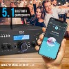Pyle 200W Bluetooth Stereo Amplifier Receiver—Compact Home Theater System with UHF Wireless Microphone—Black - 3 of 4
