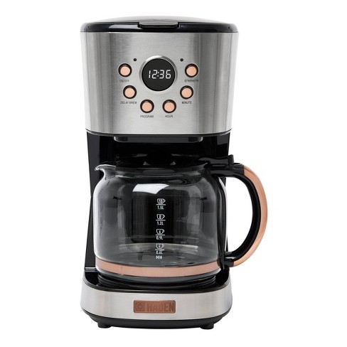 Haden 12-Cup Programmable Coffee Maker with Strength Control and