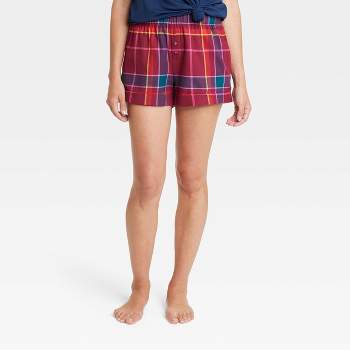 Women's Flannel Pajama Pants - Stars Above™ Cream Tartan Lurex L : Target