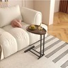NicBex Modern C-Shaped Side Table, Lightweight End Table for Sofa, C Small Table for Bedside, Couch Side Tables with Metal Frame Slide, Bed Side Table - 2 of 4