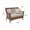 Jiallo  Modern Concept Faux Sea Grass Resin Rattan Patio Loveseat Chair - 2 of 2