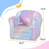 Infurnic Kids Sofas Polyester Kids Sofa Set with Glow in the Dark Star Designfor Bedroom, Livingroom, Kid Room, Multicolored, 19.7"*15.4"*17.3" - 4 of 4