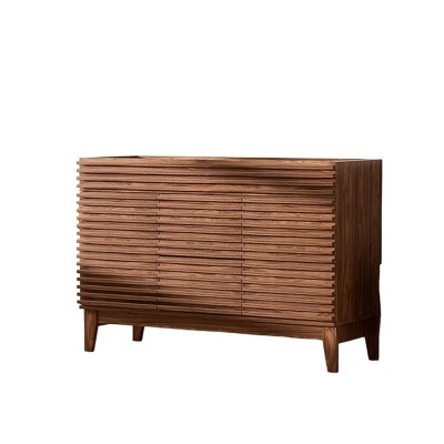 48" Walnut Mid-Century Modern Freestanding Bathroom Vanity Cabinet