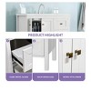 36 Inch Bathroom Vanity with Ceramic Sink Bathroom Storage Cabinet with 2 Doors & 3 Drawers & Doors - 4 of 4
