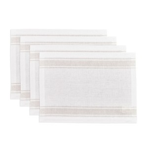 Solino Home Stripe Linen Placemats | Farmhouse Stripe - 1 of 4