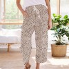 Amaryllis Women's Leopard Spot Printed Drawstring Cropped Pants Relaxed Fit Comfortable Casual - 2 of 4