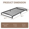 Low Bed Frame Full Size, 6-Inch Heavy Duty Metal Platform, No Box Spring Required, Noise-Free, Non-Slip, Easy Assembly, White - 2 of 4