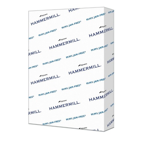 Hammermill Copy Plus Print Paper, 92 Bright, 3-Hole, 20 lb Bond Weight, 8.5  x 11, White, 500/Ream