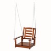 Outsunny Hanging Porch Swing Outdoor Patio Swing Chair with Pine Wood Frame and Wide Backrest for Patio and Yard - 4 of 4