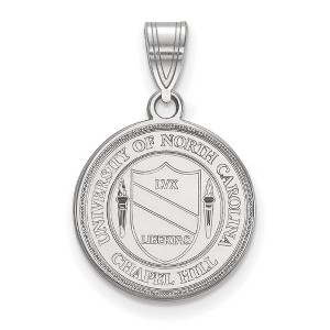 Black Bow Jewelry 14k White Gold North Carolina Tar Heels NCAA Medium Pendant - 1 of 3