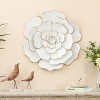 LuxenHome White and Gold Flower Metal Wall Decor - 4 of 4