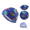 Unique Bargains Polyester Football Pattern Swim Cap 5.91"x8.27" Blue Red 1 Pc - 3 of 4