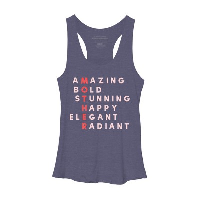 Women's Design By Humans Mother's Day Amazing Mom Definition By programmerhumor Racerback Tank Top