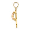 Black Bow Jewelry 14k Yellow Gold October Cubic Zirconia Birthstone Flip Flop Pendant - 2 of 4