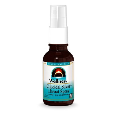 Wellness Colloidal Silver 30 ppm Throat Spray by Source Naturals, Inc.  -  1 oz Spray