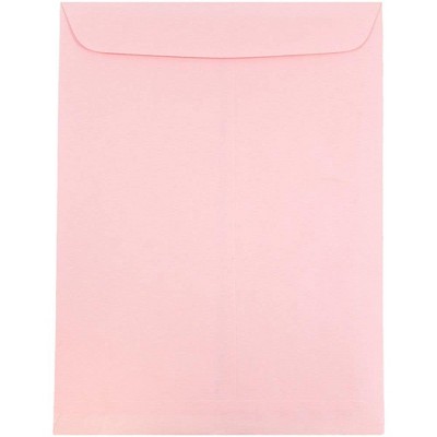 JAM Paper 9 x 12 Open End Catalog Envelopes Baby Pink 312812930A