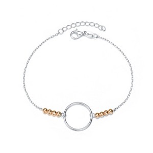 Guili Sterling Silver Two-Tone Adjustable Halo Bracelet Perfect for Enhancing Style and Everyday Wear, While Adding Elegance to Any Outfit - 1 of 3