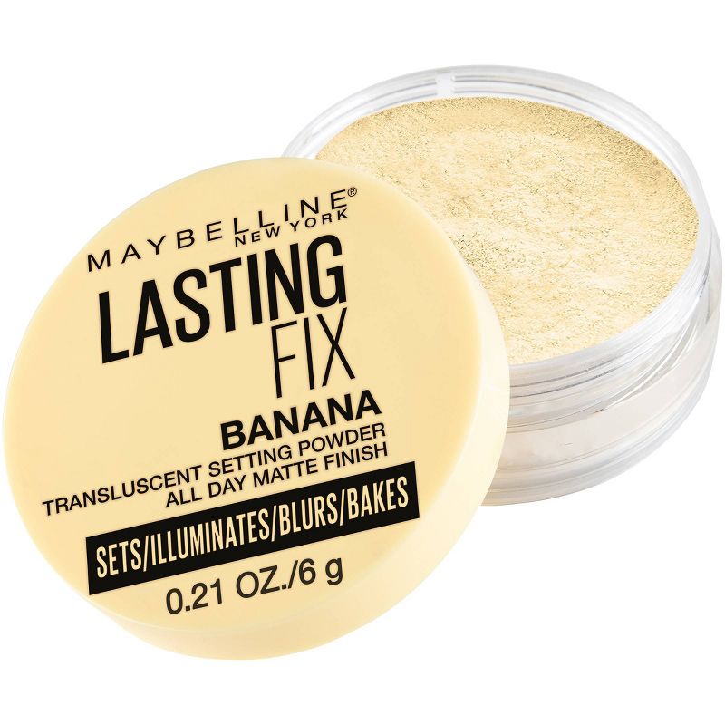 MaybellineLasting Fix Translucent Loose Setting Powder - Banana - 0.21oz: Matte Finish, Shine Control, for Oily & Combination Skin, 1 of 13