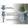 LeisureMod Urn Planter Pot in Fiberstone with Drainage Holes for Indoor and Outdoor Daisy Collection - 4 of 4