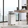 11.8" Slim Vertical File Cabinet, 3-Drawer Mobile Filing Cabinet for Home Office, Space-Saving Document Organizer with Lock - 2 of 4