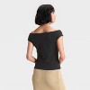 Women's Slim Fit Short Sleeve Off the Shoulder Top - A New Day™ - 2 of 3