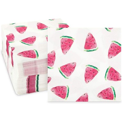 Sparkle and Bash 100 Pack Watermelon Party Cocktail Napkins (5 In)