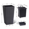 22.5 Inch Tall Outdoor Planters (Set of 2)  with Removable Liners & Drainage Holes, Durable Weatherproof Plant Containers for Patio, Porch - 2 of 4