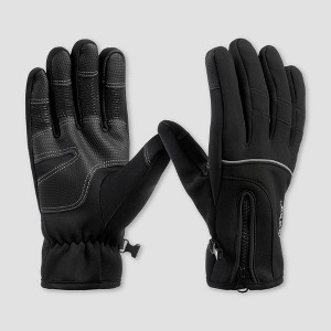 Isotoner Neopreen Reflective Gloves - Black - 1 of 2