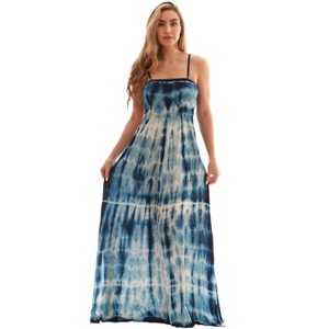 Riviera Sun Womens Maxi Dress  Smocked Adjustable Strap Long Sundress  Summer Dresses - 1 of 4