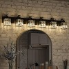 Whizmax Bathroom Vanity Light Fixtures Modern Crystal Vanity Light Fixtures, Light Modern Crystal Wall Lighting with Square Shade, Black - 3 of 4
