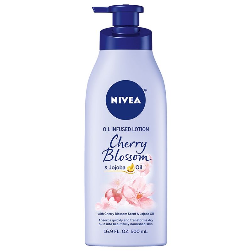 Nivea Oil Infused Body Lotion with Cherry Blossom and Jojoba Oil - 16.9 fl oz, 1 of 12