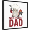 16" x 16" Father's Day Gnome Dad by Tara Reed Framed Canvas Wall Art Black - Amanti Art: Home Decor Gift - 2 of 4