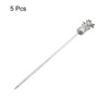 Unique Bargains Stainless Steel Reusable Drink Appetizer Pineapple Head Cocktail Picks 4.41" 5 Pcs - 3 of 4