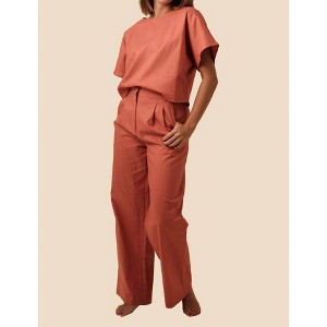 Women's Joey Linen Crop Top - LUCY PARIS - 1 of 4